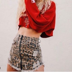 Carmar Cheetah Zipper Skirt